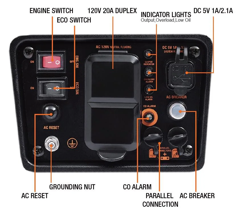 1kw Petrol Power Open Frame Portable Inverter Generator